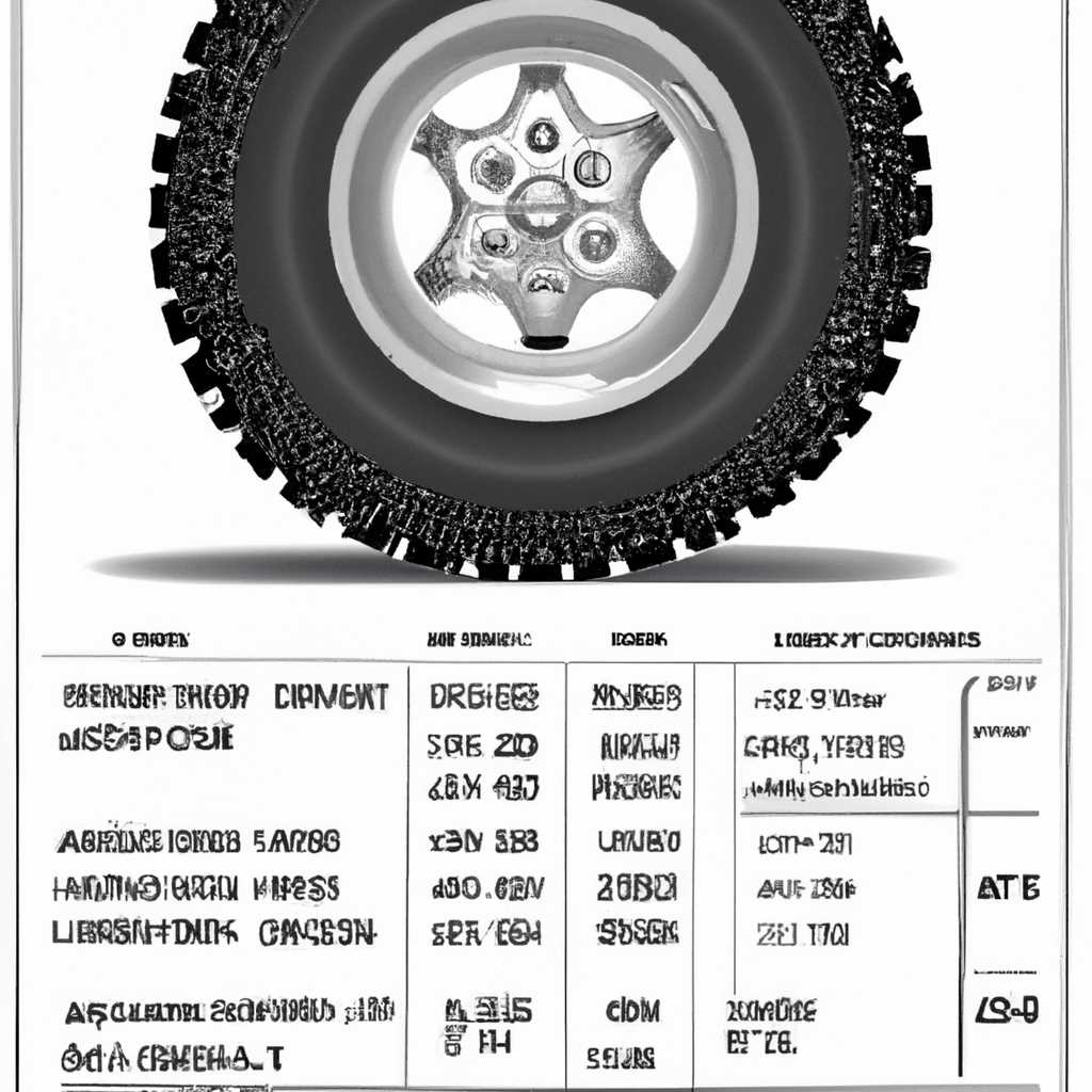 Рекомендованные размеры шин