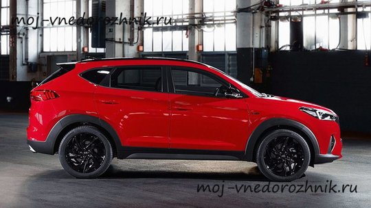 Hyundai Tucson N Line вид сбоку