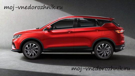 Geely Binyue вид сбоку