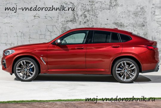 BMW X4 2018 вид сбоку