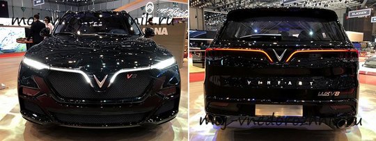 VinFast Lux V8 вид сперди и сзади