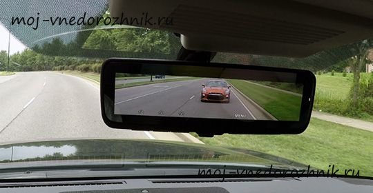 Зеркало заднего вида с экраном